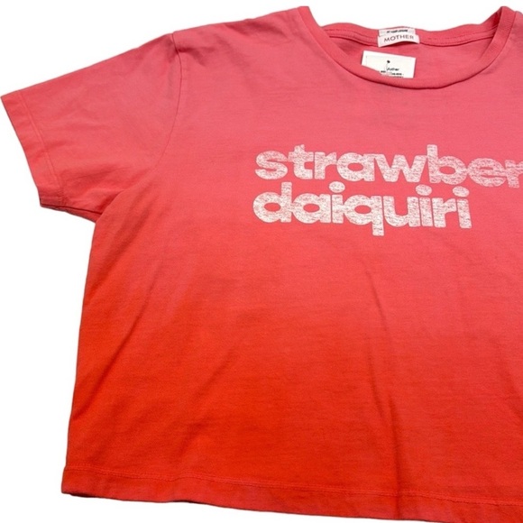 MOTHER | Strawberry Daiquiri | Slouch Cropped | Short Sleeve Tee - Picture 3 of 6